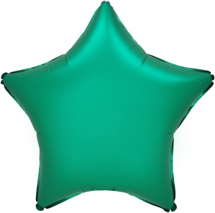Шар (18''/46 см) Звезда, Бирюзовый, Сатин, 1 шт.
