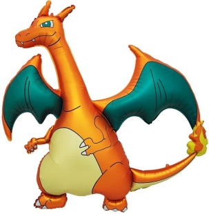 Шар (53''/135 см) Фигура, Дракон, Сатин, 1 шт.